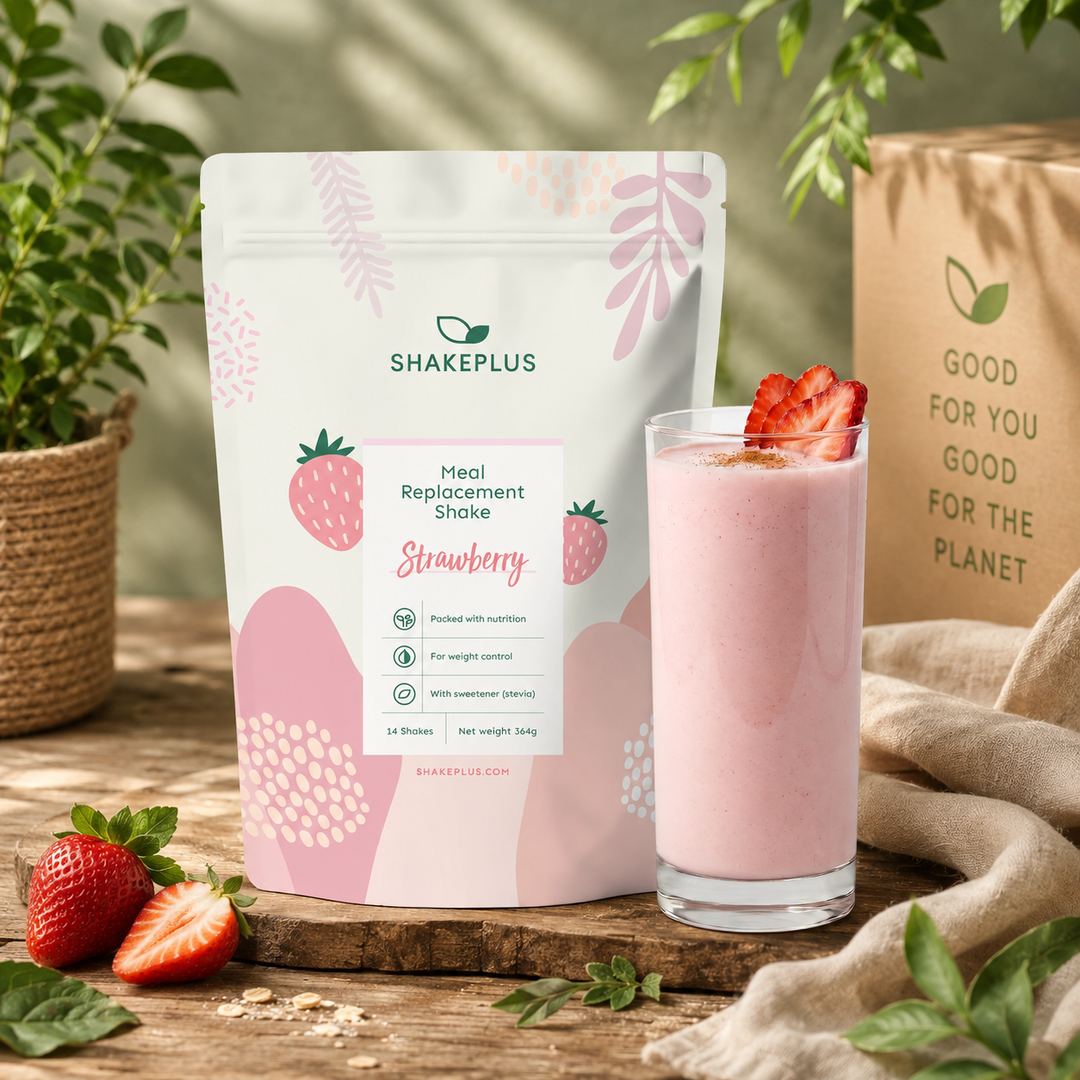 Duurzame Shakeplus pouch aardbei